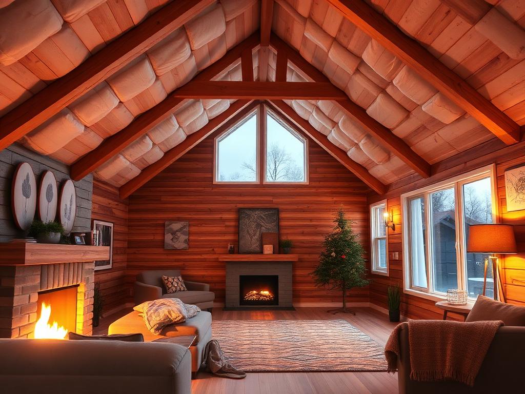 Cozy retrofitted Ontario home interior with insulation